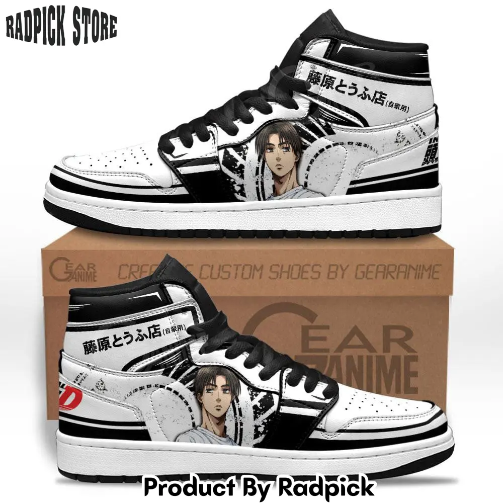 Initial takumi fujiwara air jordan high top sneakers initial d anime mn27  rp0250587